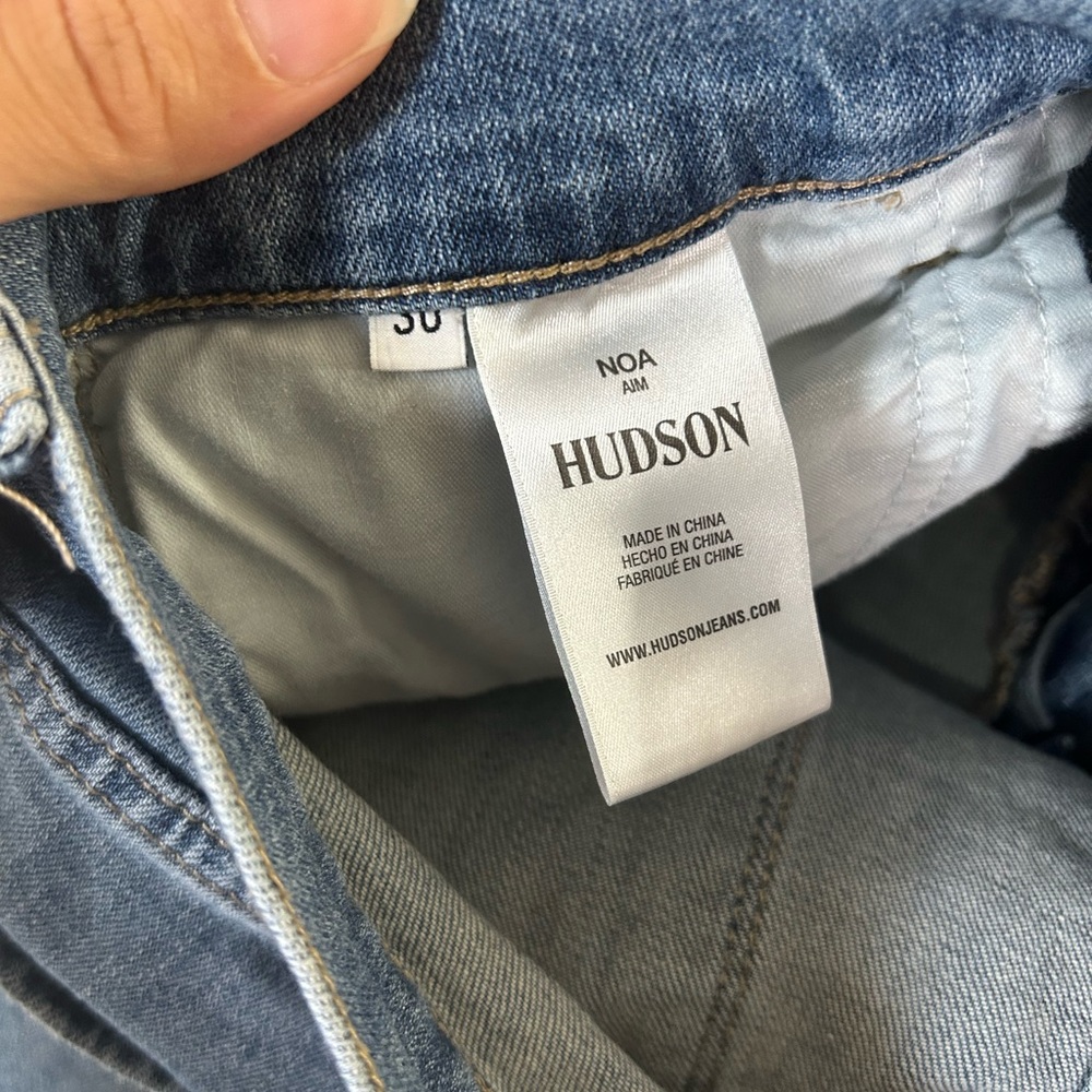 Hudson noa cropped wide leg raw hem denim - Picture 5 of 14